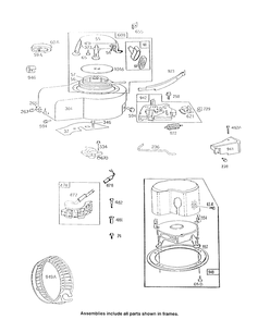 Blower Hsg,brake,rewind,grds Diagram and Parts List for 132922-3018-XX  Briggs and Stratton Engine